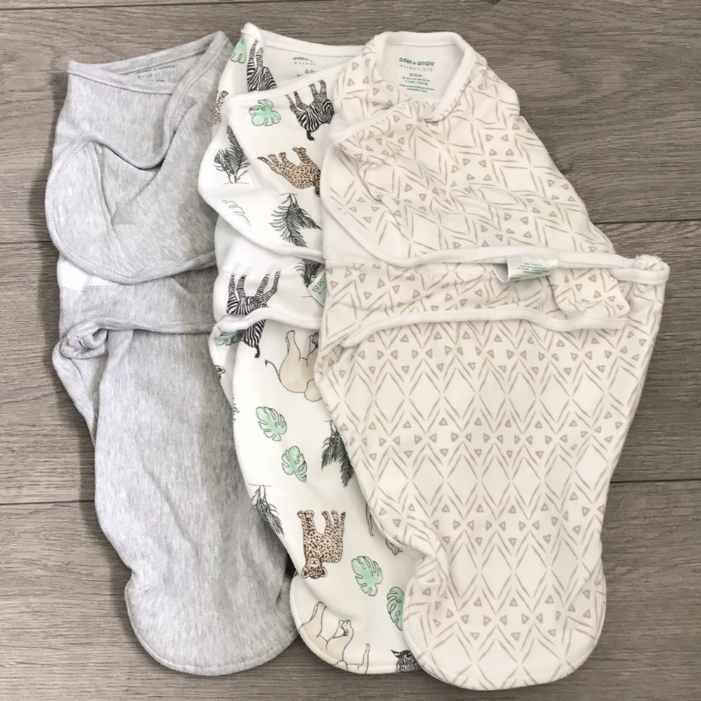 ESSENTIALS WRAP SWADDLE - 3 PACK | Aden & Anais | 0-4M